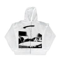 OUTER SPACE ZIP UP HOODIE (WHITE)