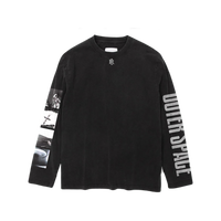 OUTER SPACE LONG SLEEVE T-SHIRT (BLACK)